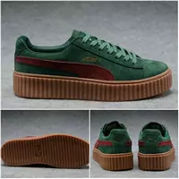 superstar puma rihanna zapatos baskets basses green face